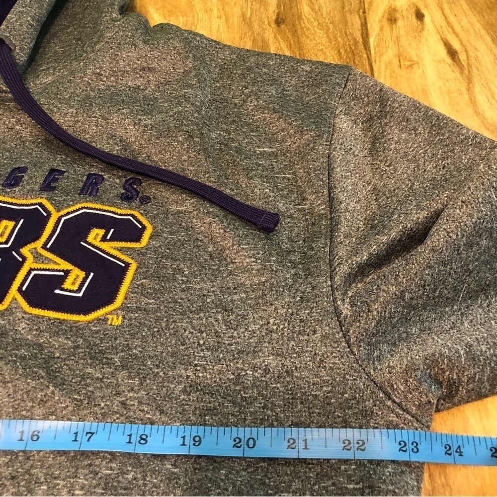 3/$25 Champion LSU Tigers Reverse Weave Hoodie Sweatshirt Pullover Gray Large - Picture 4 of 7